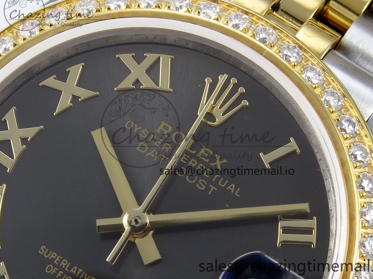 0513 Attractive DateJust 31 278383RBR JARF 1:1 Best Edition 904L Steel Gray Roman Diamonds Dial on SS YG Jubilee Bracelet HZ 880